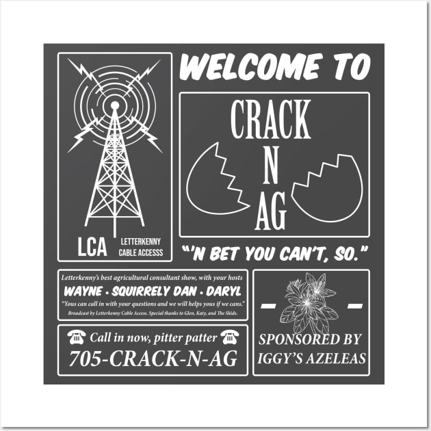 Crack N Ag (White) Wall Art by sheepypu